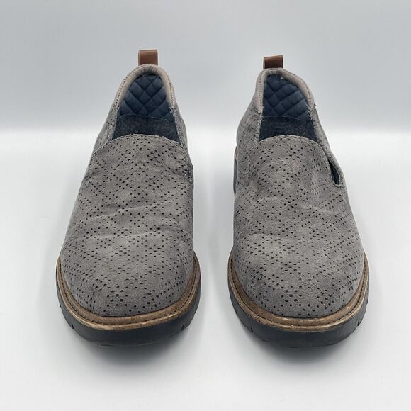 Dr Scholls SIDEKICK Gray Slip On Loafers Comfort Shoes Womens SIZE 7 Gray Cutout - Picture 2 of 9